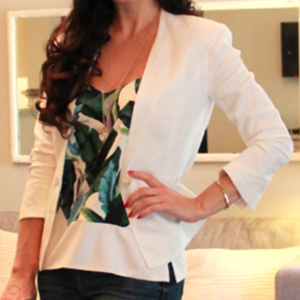 Banana Republic Factory White Blazer